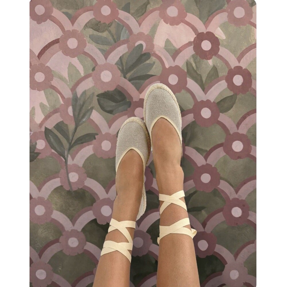 Flabelus Ribbon Espadrilles Shoes Summer Swing Cream Size 36 - Picture 2 of 12